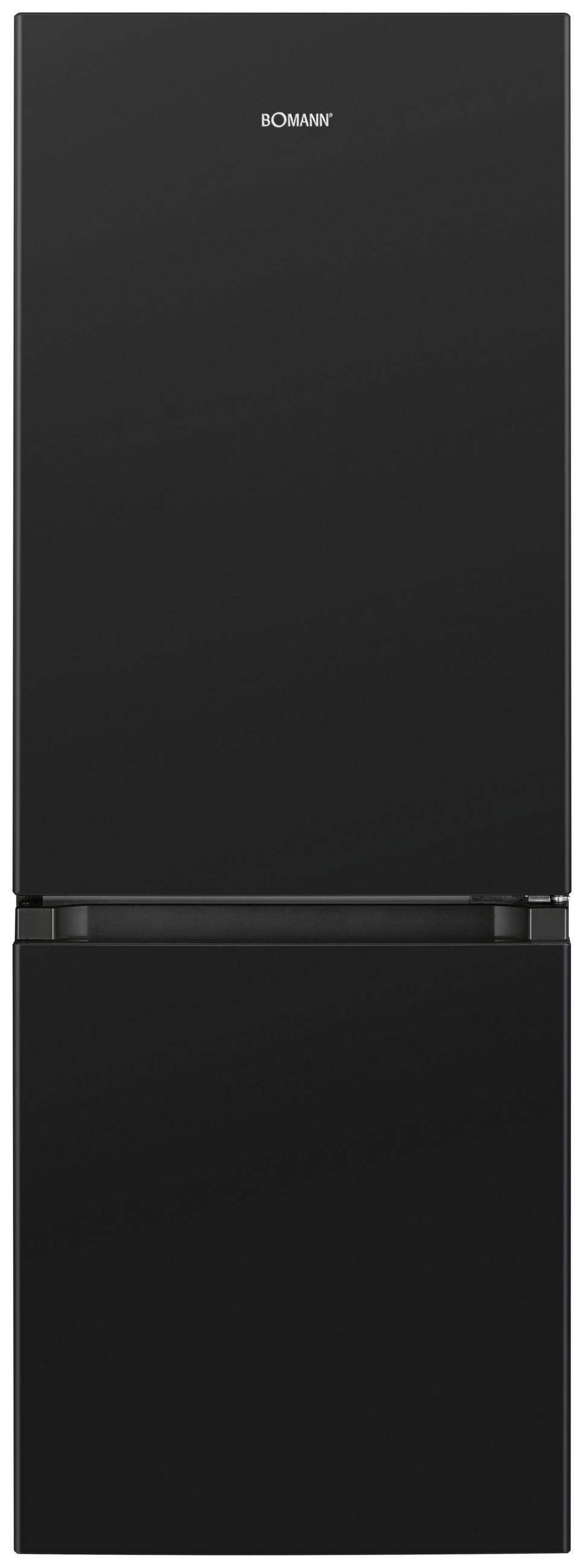 KÜHL-GEFRIER-KOMBINATION 49,5/143/56,2 cm KG 320.2 SCHWARZ 50CM E 175L  - Schwarz, Trend, Metall (49,5/143/56,2cm) - Bomann