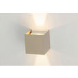 LED-WANDLEUCHTE 10/10/10 cm   - Sandfarben, Basics, Kunststoff/Metall (10/10/10cm) - Novel
