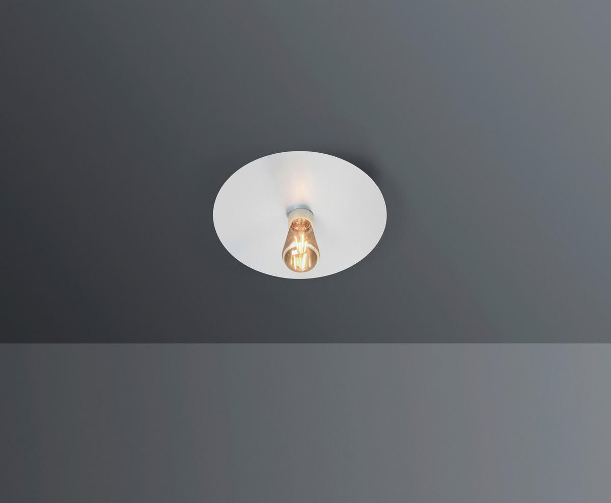 DECKENLEUCHTE Chio 24/6,5 cm   - Weiß, Basics, Metall (24/6,5cm) - BOPP