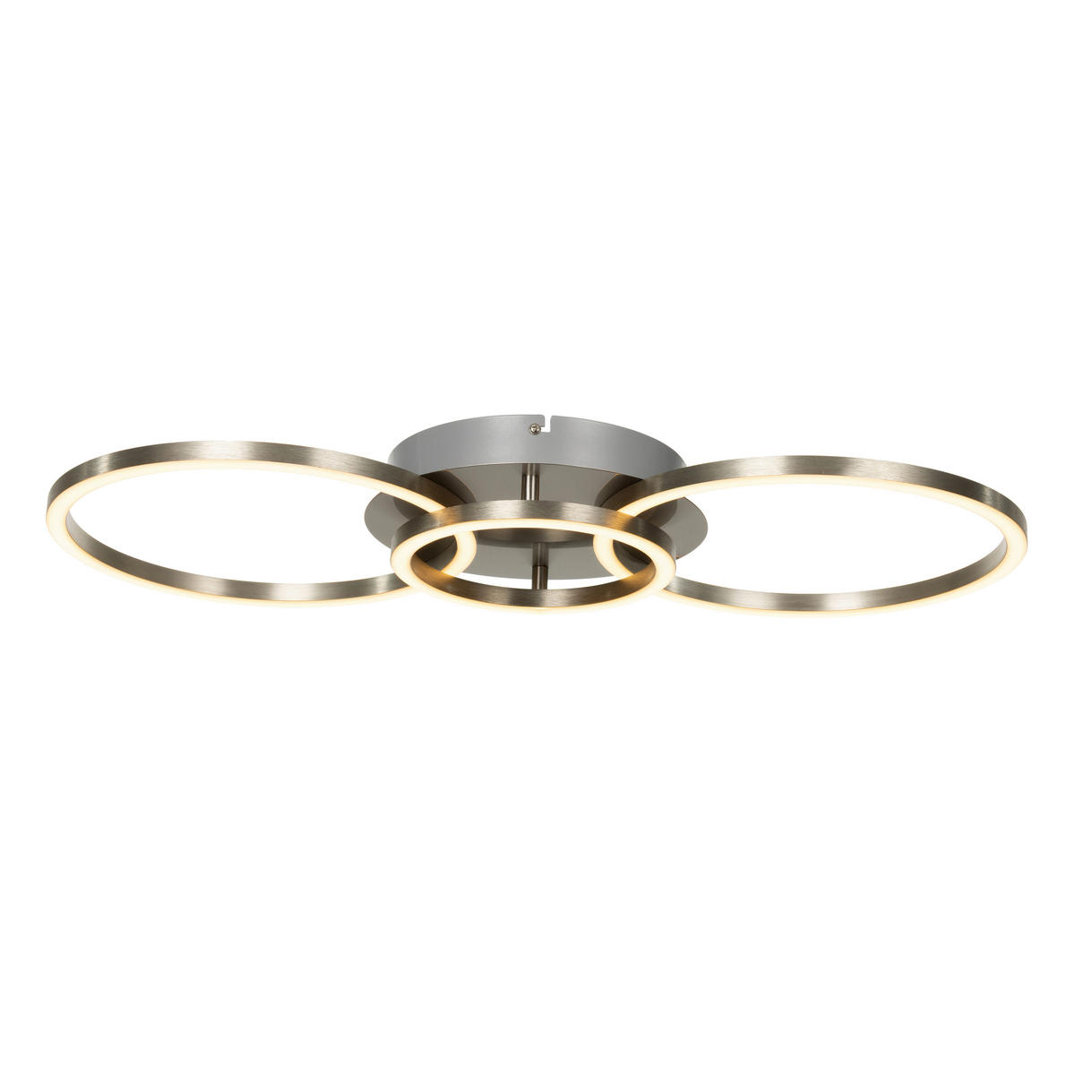 LED-DECKENLEUCHTE Giga 68/30/7,5 cm   - Nickelfarben, Basics, Kunststoff/Metall (68/30/7,5cm) - Novel