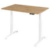 SCHREIBTISCH höhenverstellbar  - Weiß, KONVENTIONELL, Holzwerkstoff/Metall (120/80/64,5-129,5cm) - Venda