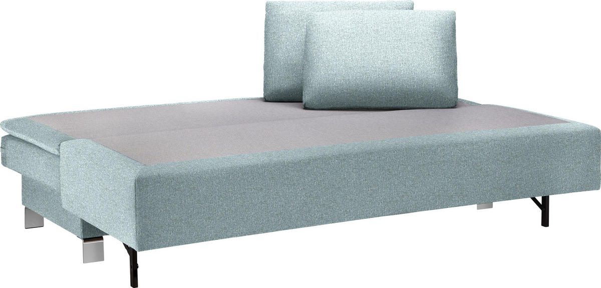 SCHLAFSOFA in Webstoff Türkis  - Türkis, MODERN, Textil/Metall (200/85/90cm) - Joka