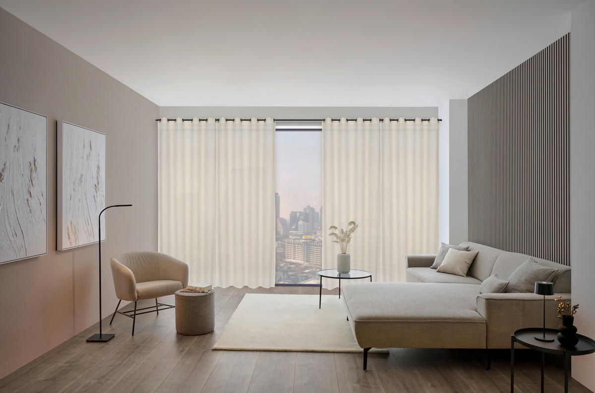 ÖSENSCHAL DASCO halbtransparent 140/260 cm   - Beige, Design, Textil (140/260cm) - Dieter Knoll