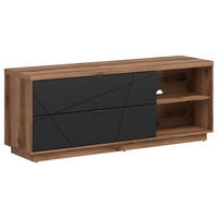 NIZKA OMARICA črna, barve hrasta  - črna/barve hrasta, Design, kovina/umetna masa (156/61/42,5cm) - Livetastic