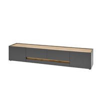 LOWBOARD  223/42/45 cm 2 Schublade(n) Beimöbel erhältlich, stehend  - Anthrazit/Eiche Wotan, Design, Holzwerkstoff/Kunststoff (223/42/45cm) - Modante