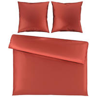 BETTWÄSCHE 3-teilig Segesta Satin 200/200 cm  - Terracotta, MODERN, Textil (200/200cm) - Novel