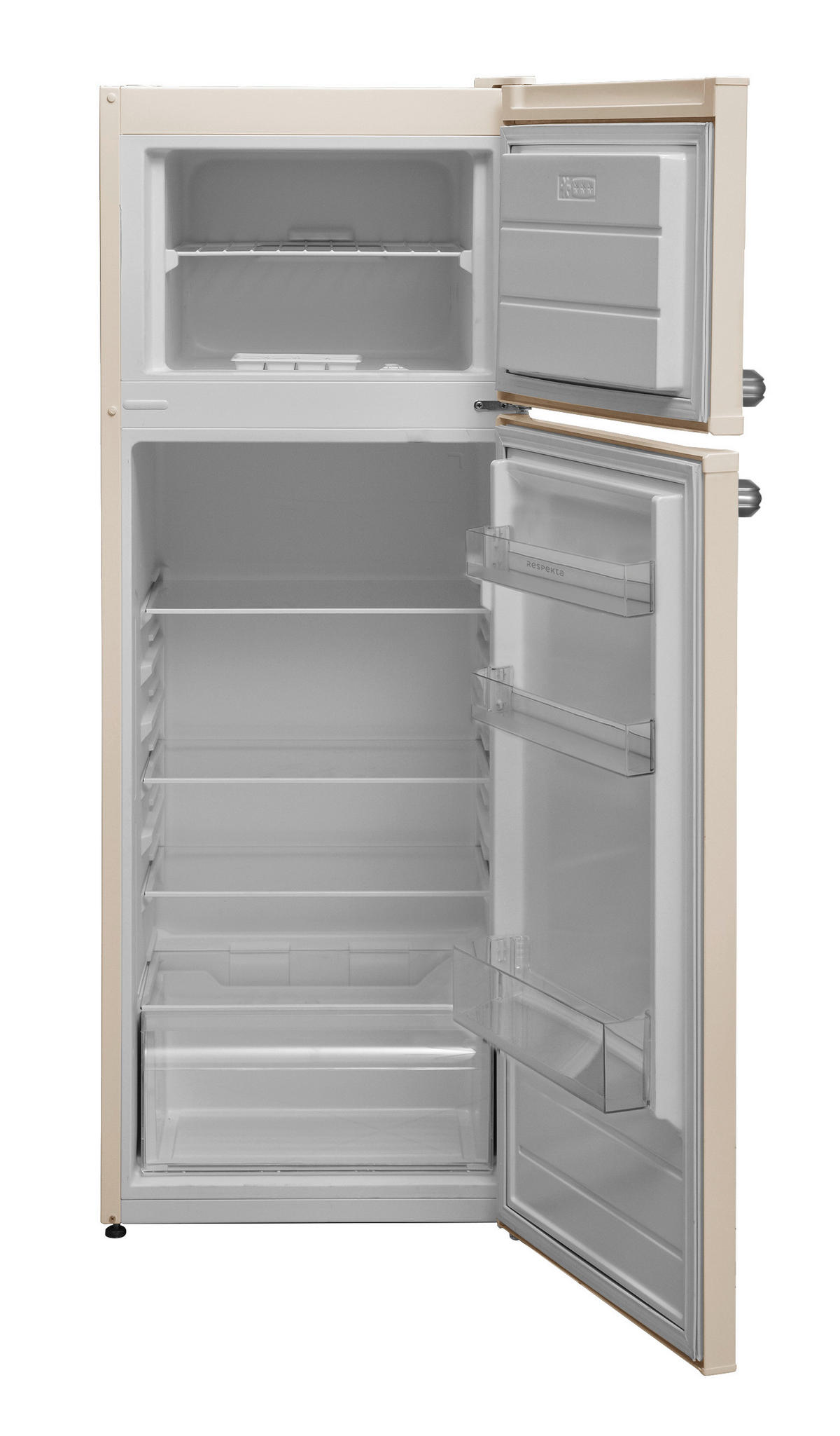 KYL-/FRYSKOMBINATION KS144VC  - cremefärgad, Trend, metall/glas (54/145/57cm) - Respekta