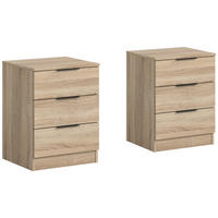 NACHTSCHRANKSET 45/60/40 cm  - Schwarz/Sonoma Eiche, MODERN, Holzwerkstoff/Kunststoff (45/60/40cm) - MID.YOU