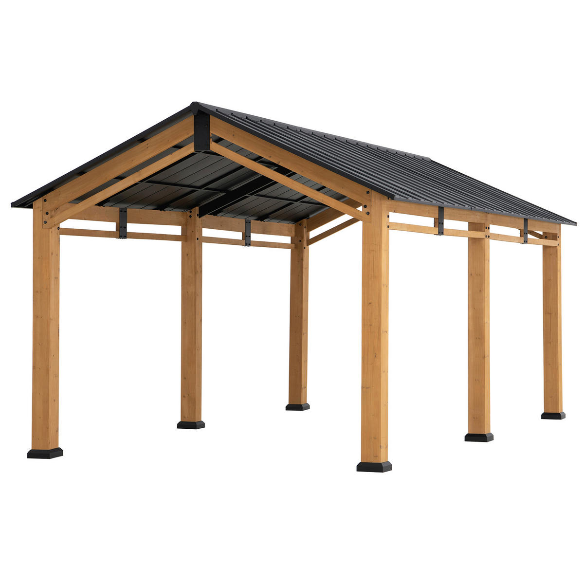 CARPORT  - Anthrazit, Basics, Holz/Metall (336cm) - Modante