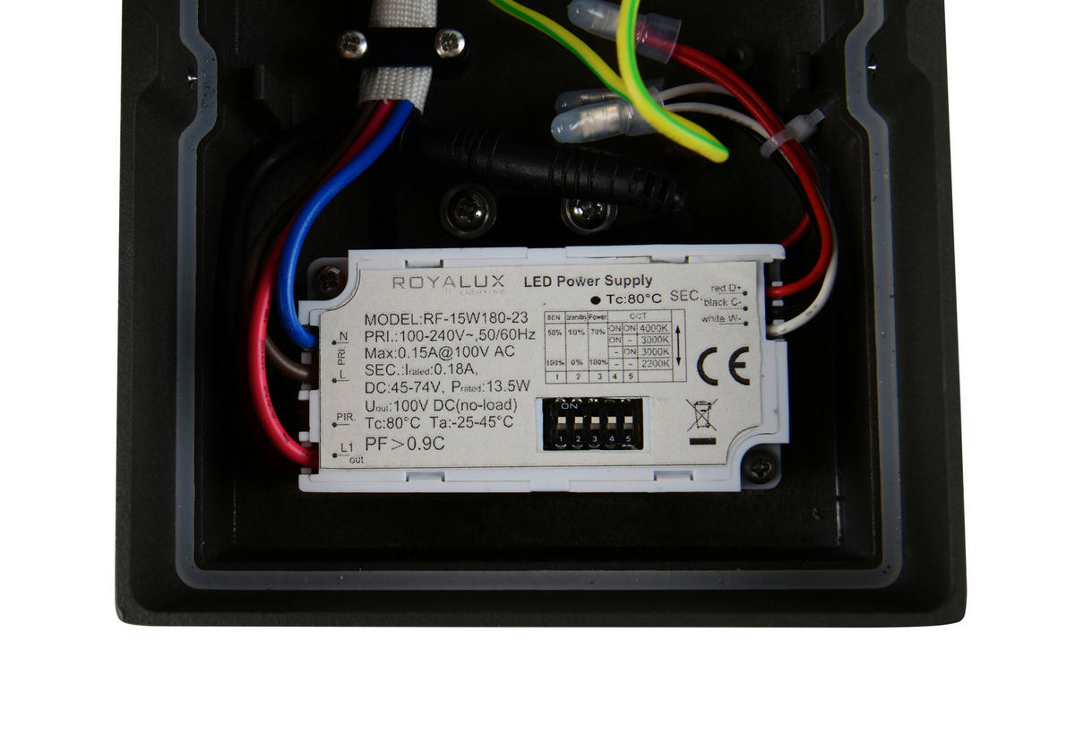 AUßENWANDLEUCHTE Tagus 12/24/20,3 cm  - Transparent/Anthrazit, Design, Kunststoff/Metall (12/24/20,3cm) - Trio Leuchten