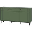 SIDEBOARD  in 160,2/81,8/37 cm  - Schwarz/Grün, MODERN, Holzwerkstoff/Kunststoff (160,2/81,8/37cm) - Carryhome