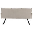 SITZBANK 180/93/67 cm Cord Beige Metall  - Beige/Schwarz, Design, Textil/Metall (180/93/67cm) - Novel