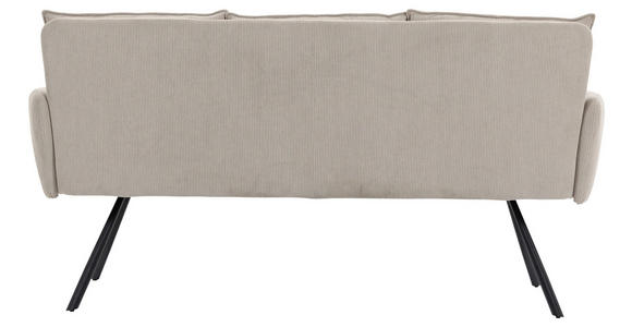 SITZBANK 180/93/67 cm Cord Beige Metall  - Beige/Schwarz, Design, Textil/Metall (180/93/67cm) - Novel