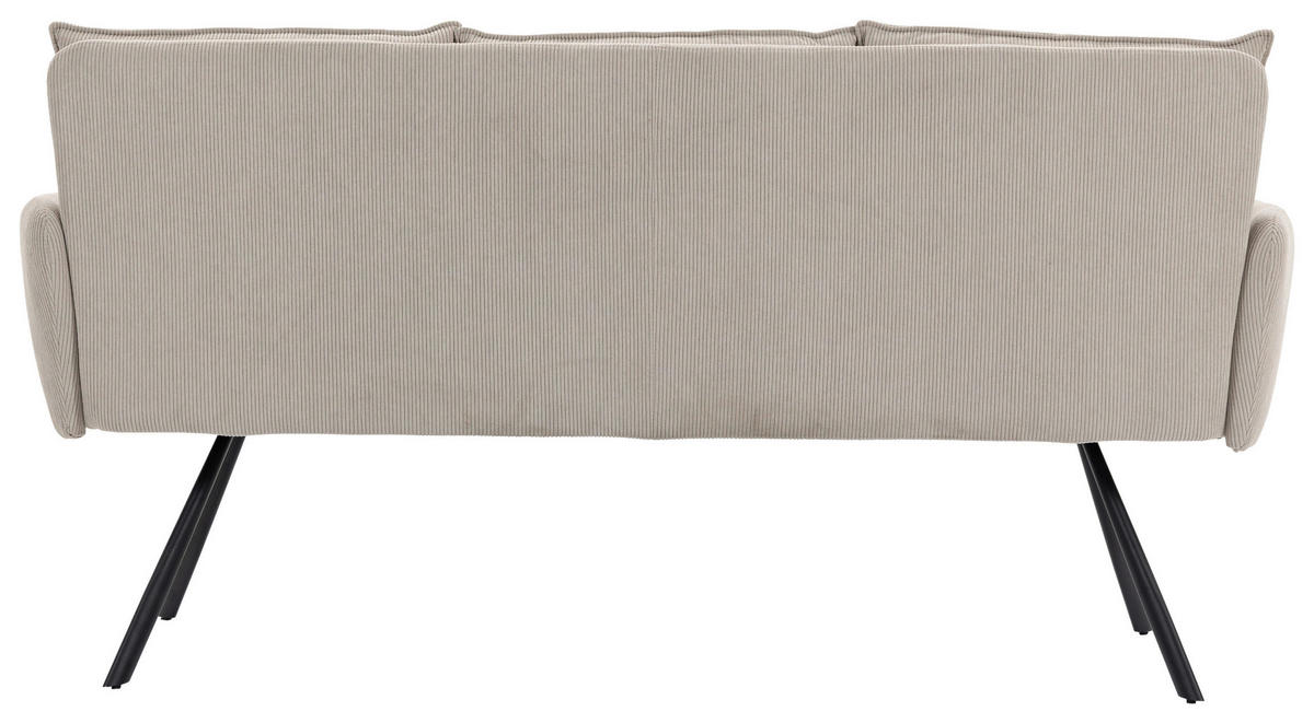 SITZBANK 180/93/67 cm Cord Beige Metall  - Beige/Schwarz, Design, Textil/Metall (180/93/67cm) - Novel