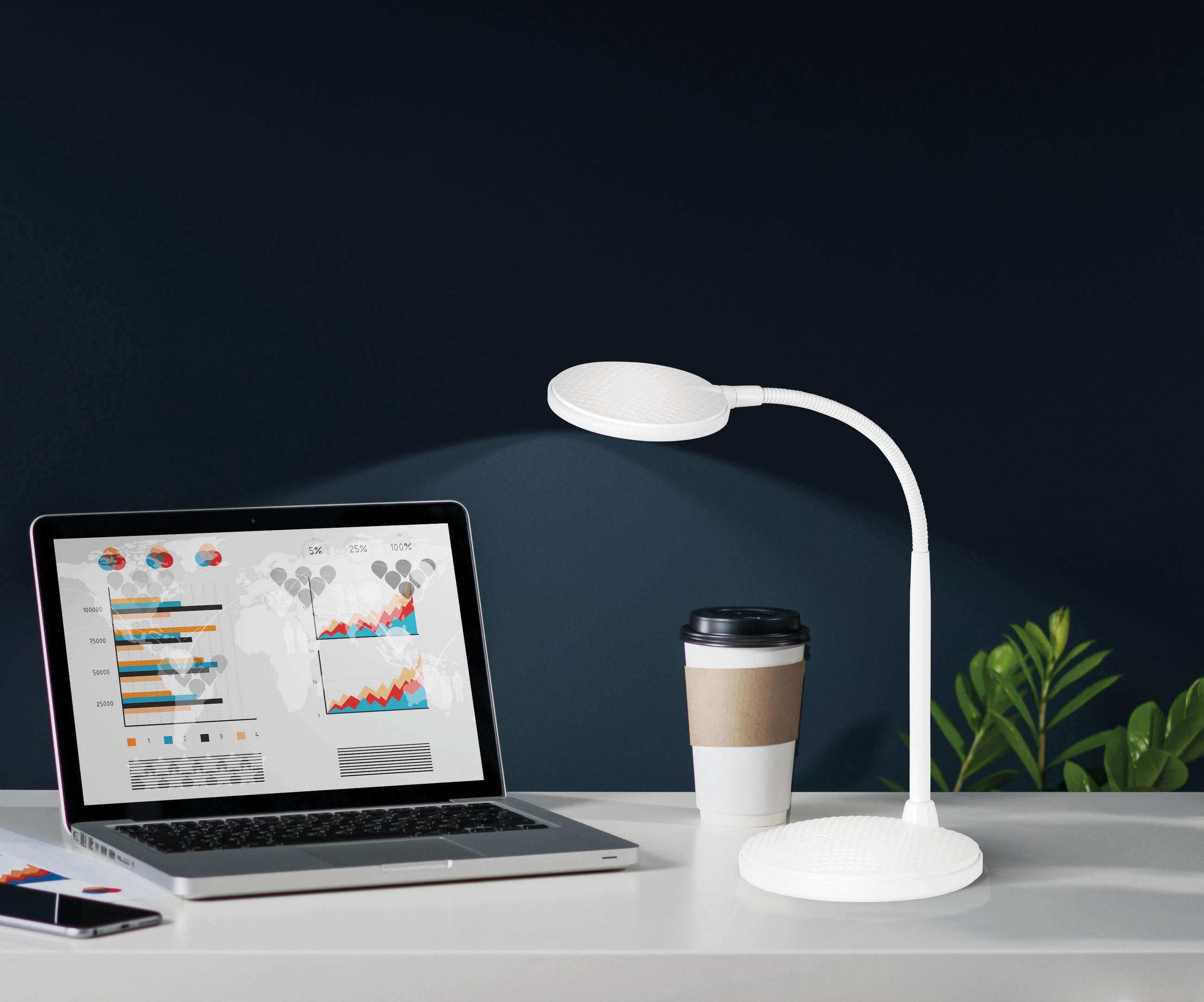LED-SCHREIBTISCHLEUCHTE 22/14,5/36,5 cm   - Sandfarben/Schwarz, KONVENTIONELL, Kunststoff/Metall (22/14,5/36,5cm) - Fischer & Honsel