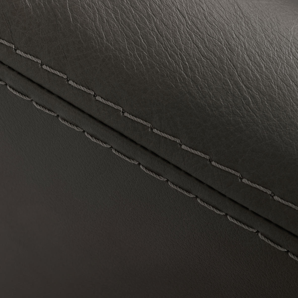 SESSEL in Echtleder Anthrazit  - Anthrazit/Schwarz, Design, Leder/Metall (67/87/74cm) - Livetastic