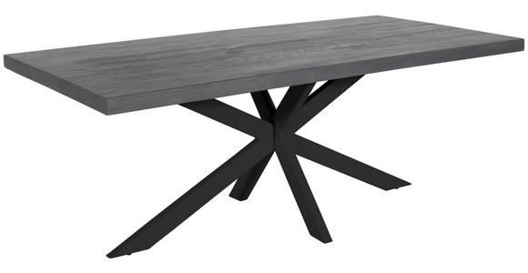 TISCHPLATTE - Eiche dunkel/Dunkelgrau, Design, Holz (180/90/5cm) - Landscape