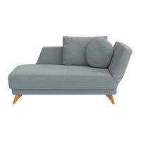 RÉCAMIERE in Flachgewebe Hellblau  - Eichefarben/Hellblau, MODERN, Holz/Textil (205/74-87/94cm) - Bali