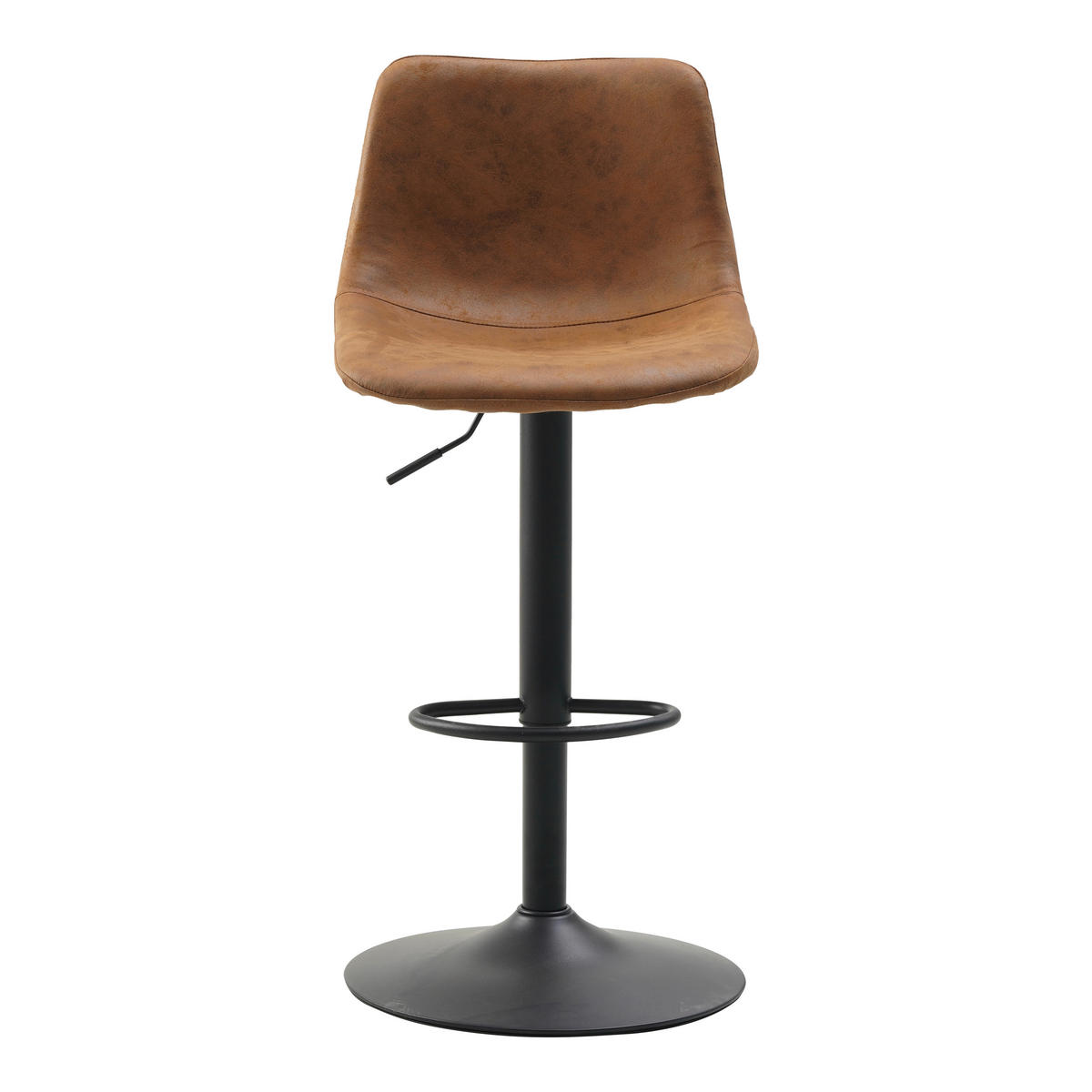 BARHOCKER-SET in Cognac  - Cognac/Schwarz, Basics, Textil/Metall (45/90/52cm) - MID.YOU