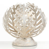 TISCHLEUCHTE 25/25 cm   - Weiß, Natur, Metall (25/25cm)