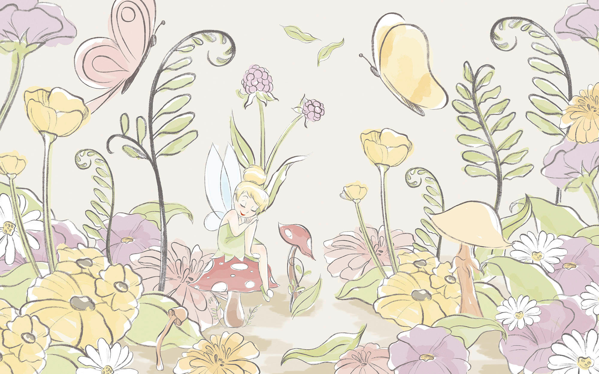 FOTOTAPETE - Greige/Multicolor, Design, Textil (400/250cm) - Disney