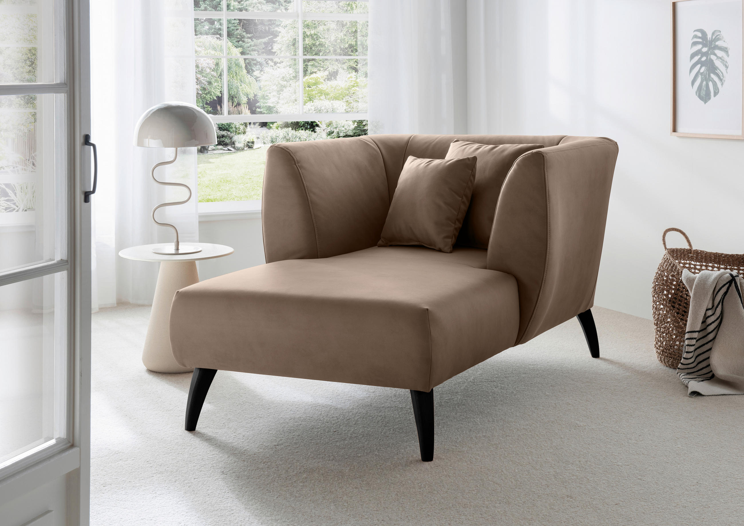 XXL-SESSEL Lederlook Braun    - Schwarz/Braun, MODERN, Holz/Textil (108/84/155cm) - Livetastic