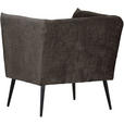 SESSEL in Chenille Dunkelgrau  - Dunkelgrau/Schwarz, Design, Textil/Metall (76/73/76cm) - Landscape