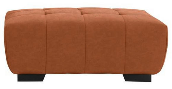 HOCKER in Textil Orange  - Schwarz/Orange, KONVENTIONELL, Textil/Metall (106/40/72cm) - Hom`in