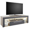 TV-ELEMENT - Eichefarben/Silberfarben, Design, Glas/Holzwerkstoff (153/44/44cm) - Carryhome
