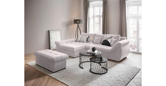 ECKSOFA Beige Flachgewebe - Beige/Schwarz, Design, Kunststoff/Textil (175/278cm) - Xora