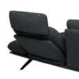 ECKSOFA  in Flachgewebe Anthrazit  234/155 cm  - Anthrazit/Schwarz, Design, Textil/Metall (234/155cm) - Dieter Knoll