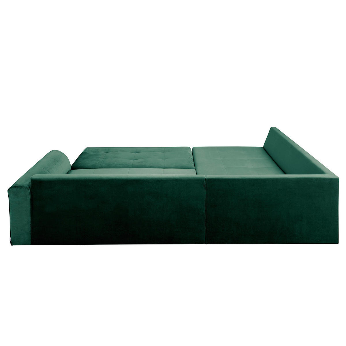 ECKSOFA inkl. Hocker Ariella in Samt Grün  161/231 cm  - Naturfarben/Grün, Design, Holz/Textil (161/231cm) - Livetastic