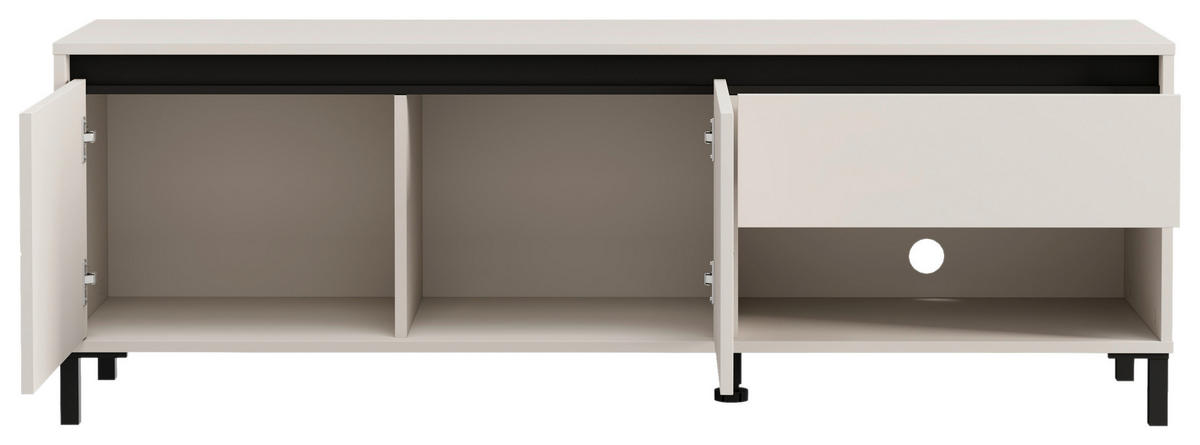 LOWBOARD  in 150,5/52/40 cm  - Kaschmir/Schwarz, Basics, Holzwerkstoff/Kunststoff (150,5/52/40cm) - Carryhome