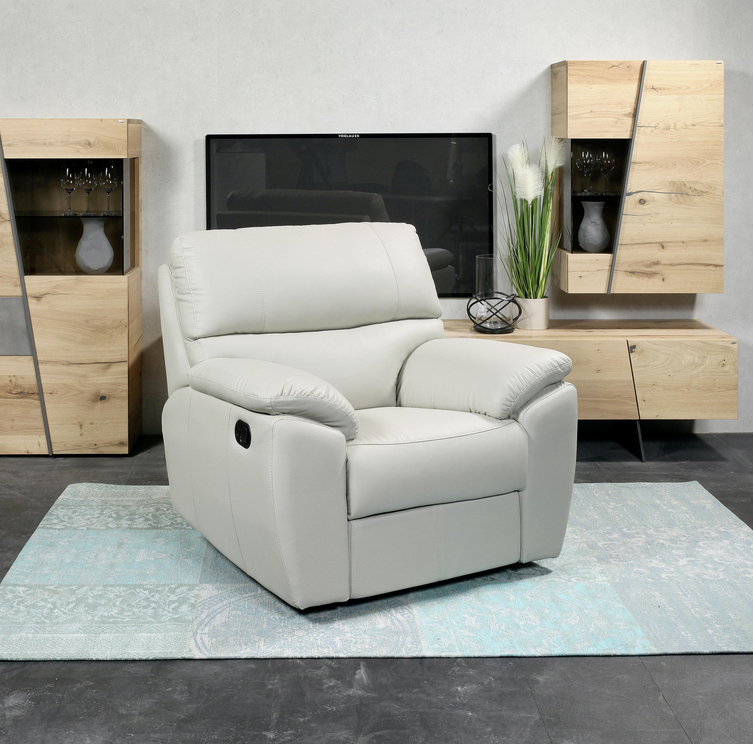 FOTELJA 110/104/101 cm , svetlosiva  - svetlosiva, Konvencionalno, tekstil (110/104/101cm) - Xora