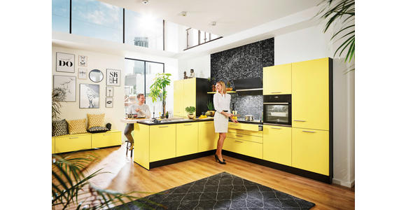 EINBAUKÜCHE   - Gelb, Design, Holzwerkstoff - Novel