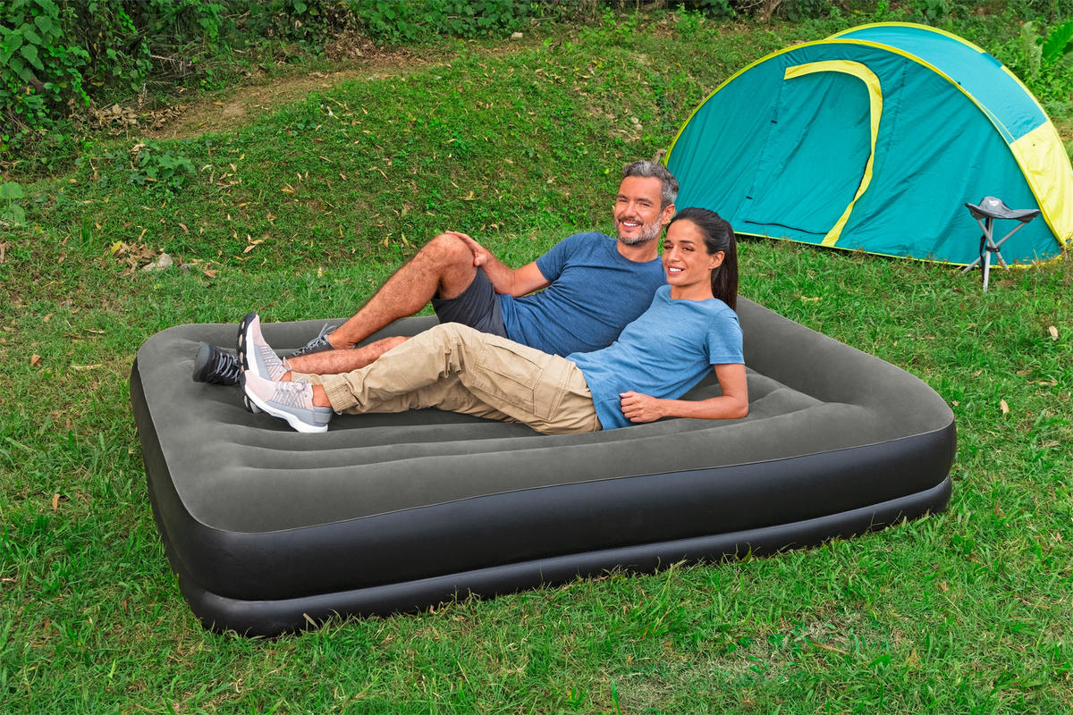 LUFTBETT TRITECH AIR 67699 Schwarz, Dunkelgrau  - Dunkelgrau/Schwarz, KONVENTIONELL, Kunststoff (203/152/36cm) - Bestway