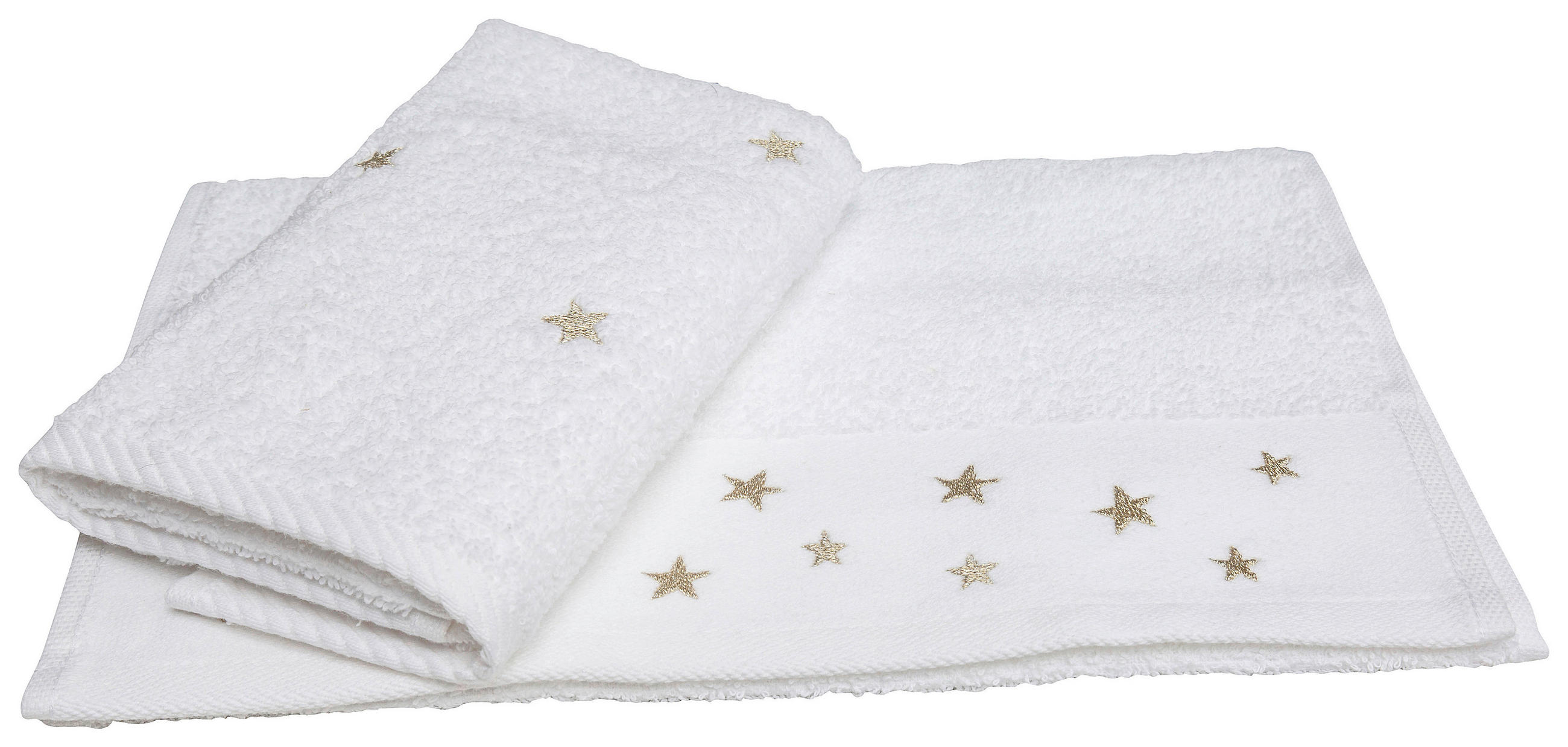 X-Mas RUČNÍK PRO HOSTY, 30/50 cm, bílá, barvy zlata