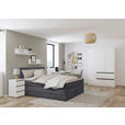 BOXSPRINGBETT 120/200 cm,  in Anthrazit  - Anthrazit/Schwarz, Design, Kunststoff/Textil (120/200cm) - Xora