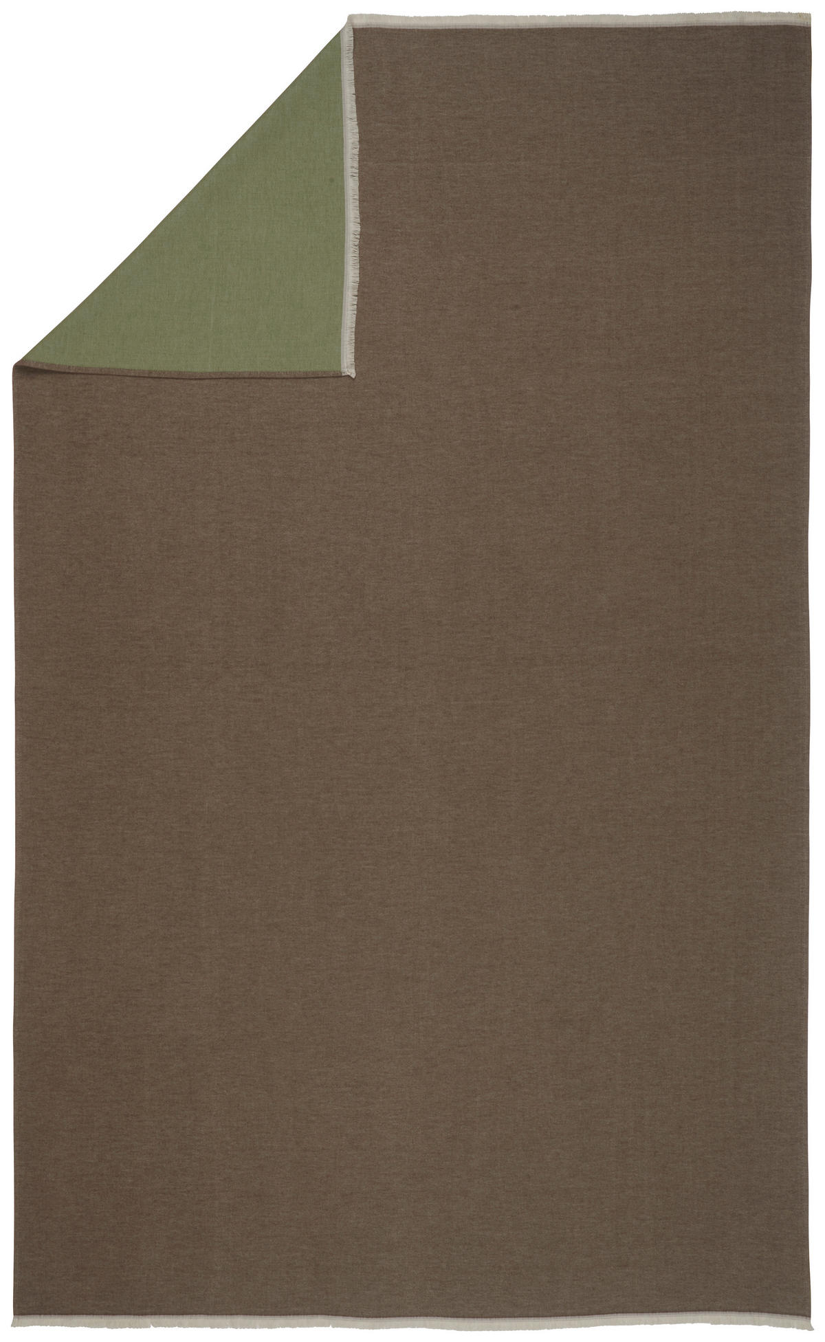 OBOUSTRANNÁ DEKA, bavlna, 140/210 cm - zelená/hnědá, Natur, textil (140/210cm) - Novel