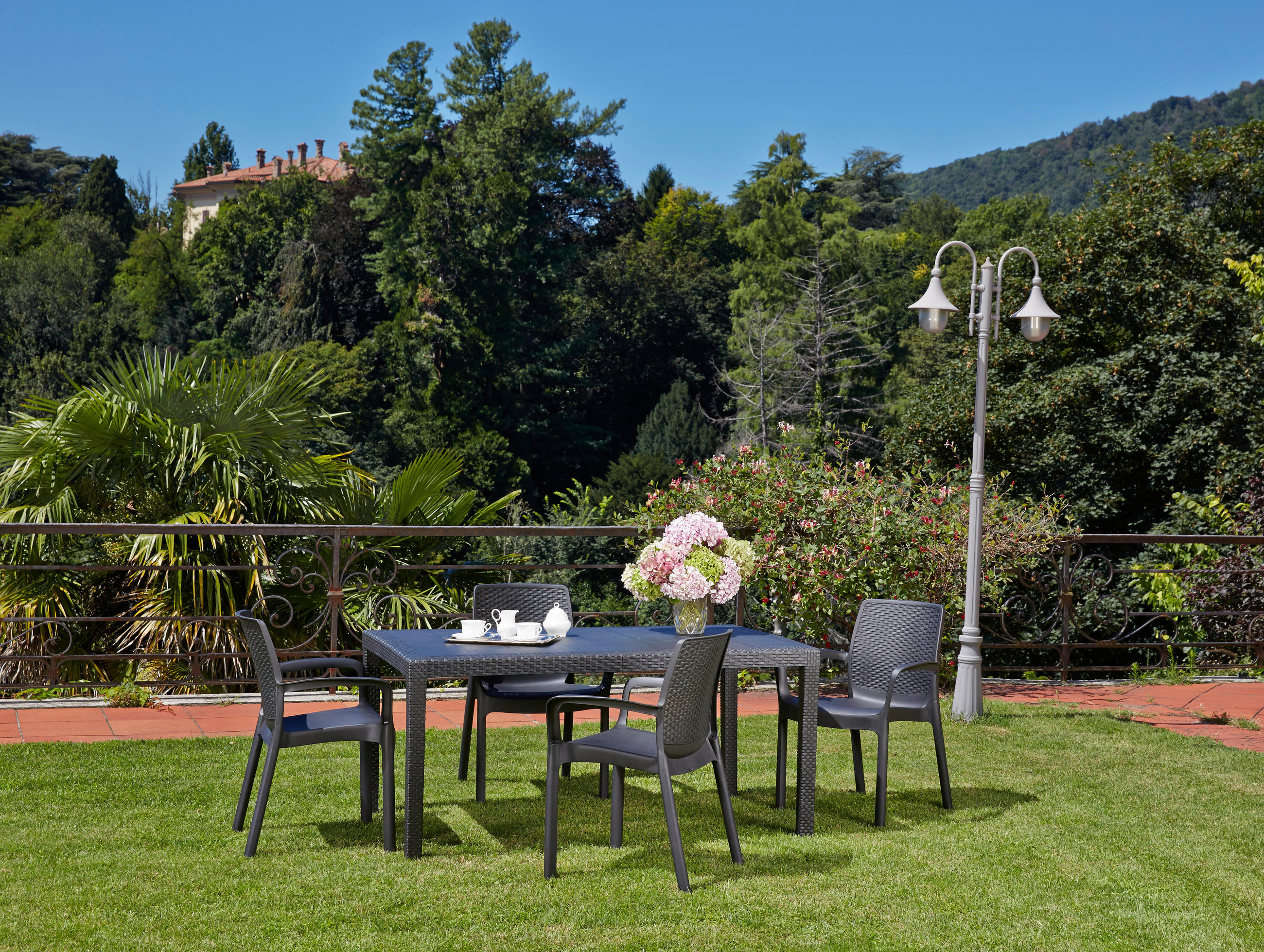 GARTENTISCH 150/90/72 cm Kunststoff  - Anthrazit, KONVENTIONELL, Kunststoff (150/90/72cm)