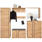 GARDEROBE 6-teilig  in 271/196/38 cm  - Wildeiche, Natur, Glas/Holz (271/196/38cm) - Linea Natura
