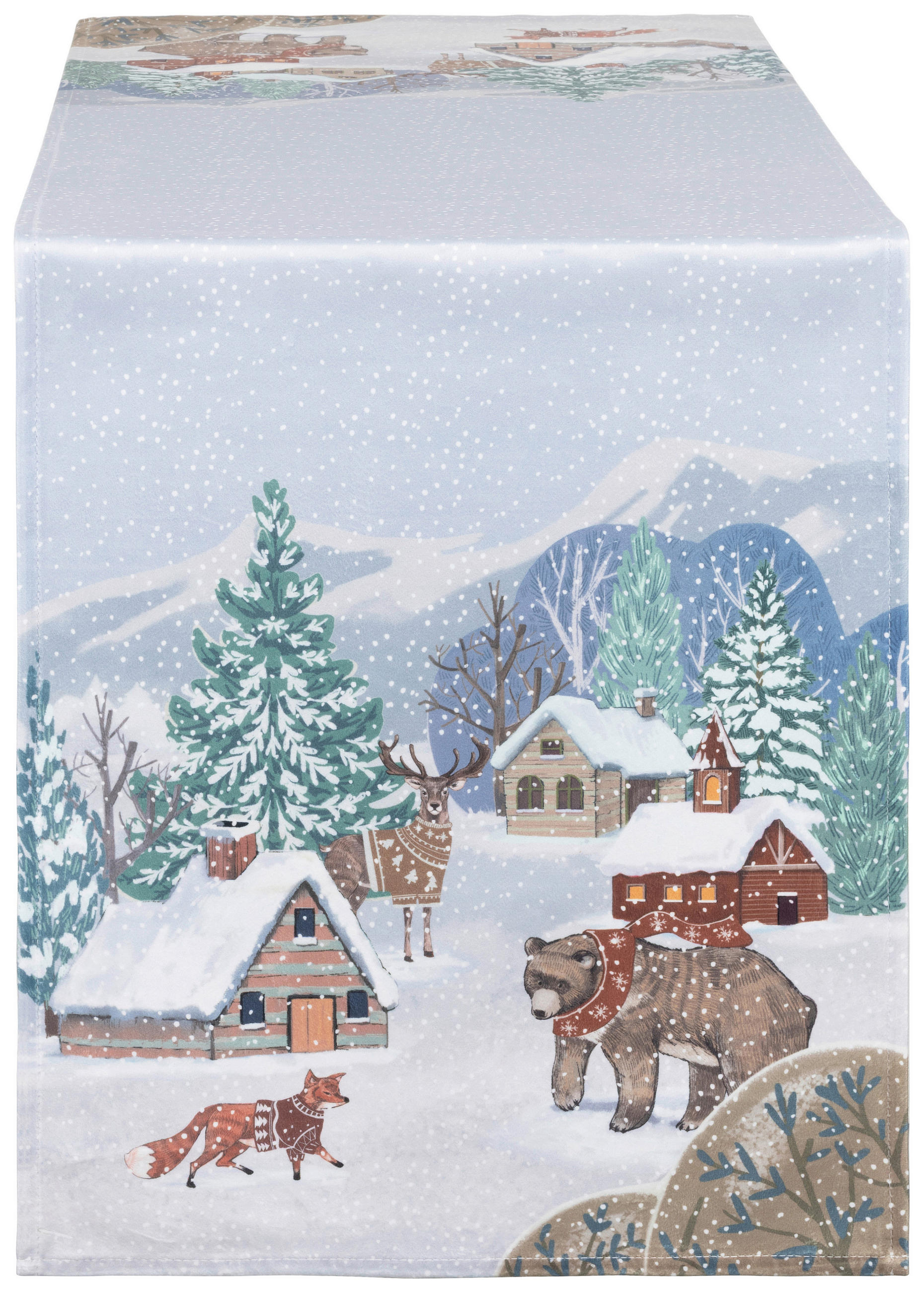 ÚZKY OBRUS, 40/140 cm, viacfarebná - viacfarebná, textil (40/140cm) - X-Mas