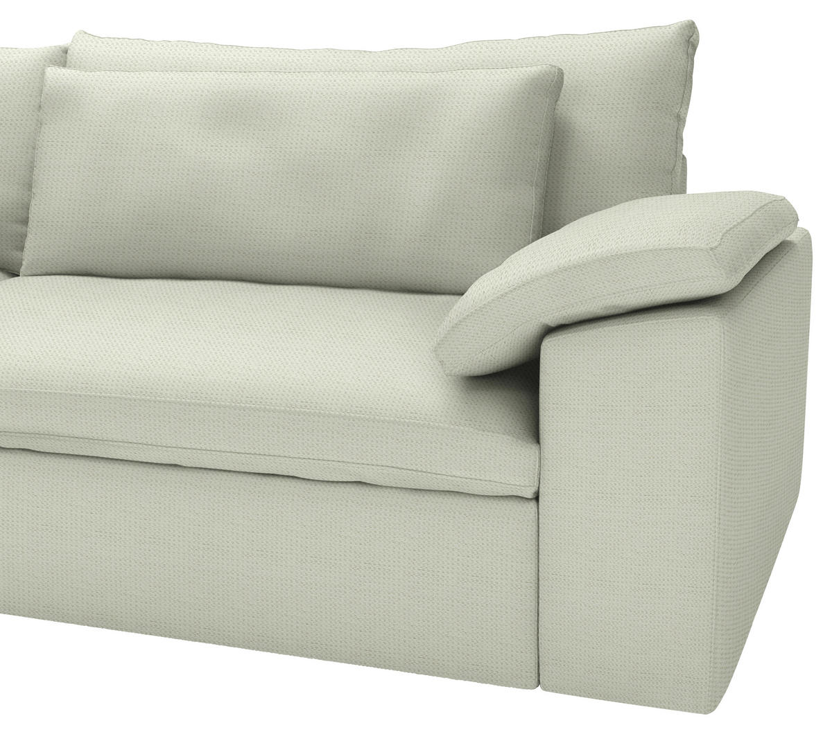 ECKSOFA  Chenille Sandfarben  - Sandfarben/Schwarz, Modern, Kunststoff/Textil (198/306cm) - Carryhome