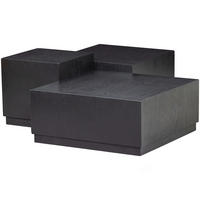 BEISTELLTISCHSET in Holzwerkstoff  - Schwarz, Design, Holzwerkstoff - Livetastic