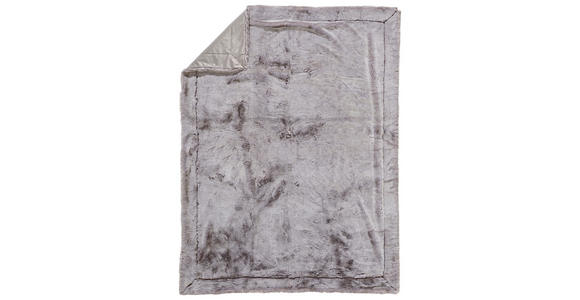 FELLDECKE SILBERFUCHS 150/200 cm - Silberfarben, KONVENTIONELL, Textil/Fell (150/200cm) - Novel