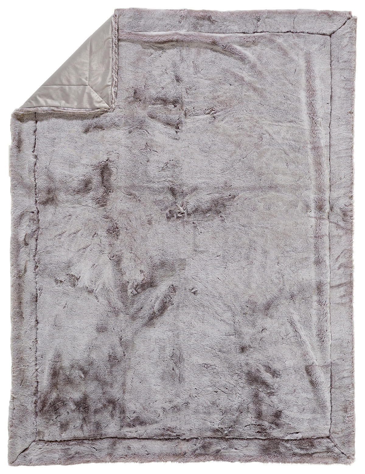 KOŽUŠINOVÁ DEKA, polyakryl, 150/200 cm - strieborná, Konventionell, textil/kožušina (150/200cm) - Novel