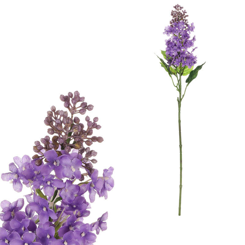 UMĚLÁ KVĚTINA 63 cm - modrá/fialová, Basics, plast (63cm)