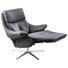 RELAXSESSEL Echtleder Fußteilverstellung, Kopfteilverstellung, Relaxfunktion - Edelstahlfarben/Schwarz, KONVENTIONELL, Leder/Metall (83/117/90cm) - Himolla Komfortklass