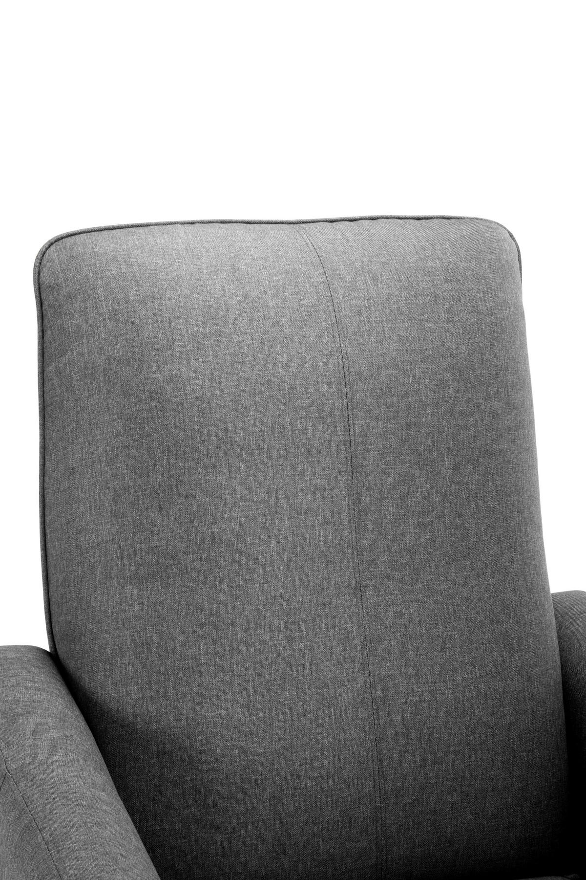 TV-FOTEL - fekete/szürke, Konventionell, textil/fém (73.5/103/87cm) - MID.YOU