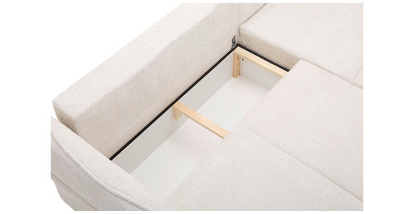 ECKSOFA in Chenille Beige  - Beige/Schwarz, KONVENTIONELL, Kunststoff/Textil (233/193cm) - Carryhome